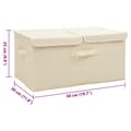 Miniatyrbillede 9 af 9: vidaXL opbevaringskasser 2 stk. 50x30x25 cm stof cremefarvet