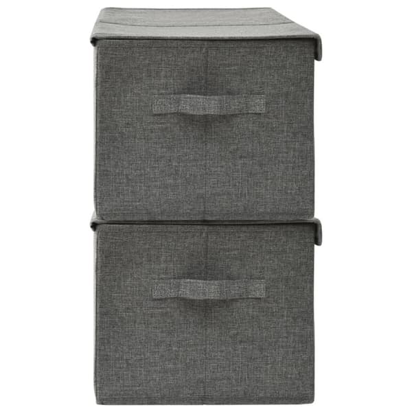 vidaXL opbevaringskasser 2 stk. 50x30x25 cm stof antracitgrå