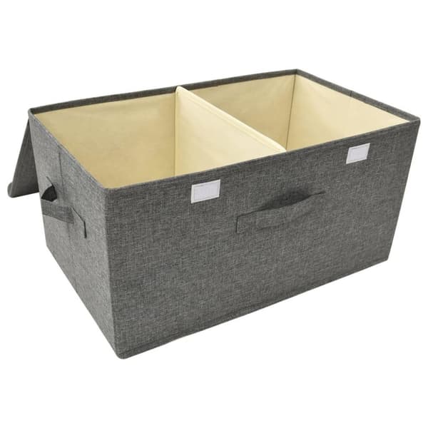 vidaXL opbevaringskasser 2 stk. 50x30x25 cm stof antracitgrå