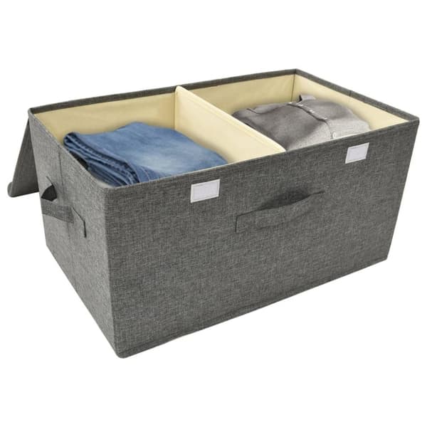 vidaXL opbevaringskasser 2 stk. 50x30x25 cm stof antracitgrå