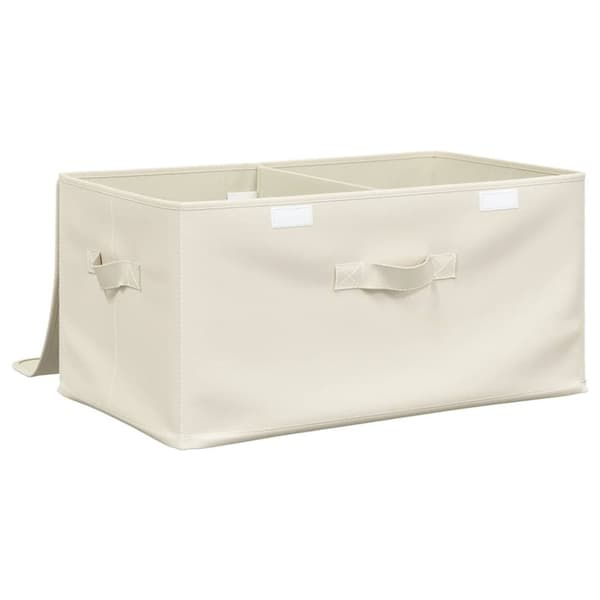 vidaXL Oppbevaringsbokser 2 stk stoff 50x30x25 cm kremhvit