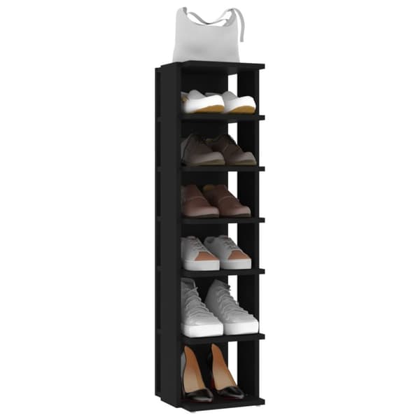 vidaXL Kenkäkaapit 2 kpl musta 25x27x102 cm