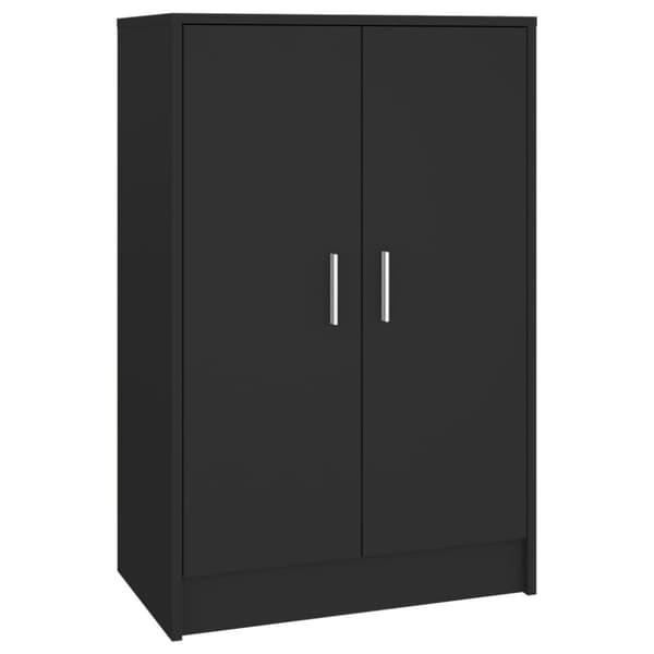vidaXL skoskab 60x35x92 cm spånplade sort