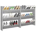 Miniatyrbilde 4 av 8: vidaXL Veggskoskap 2 stk betonggrå 80x18x90 cm sponplater