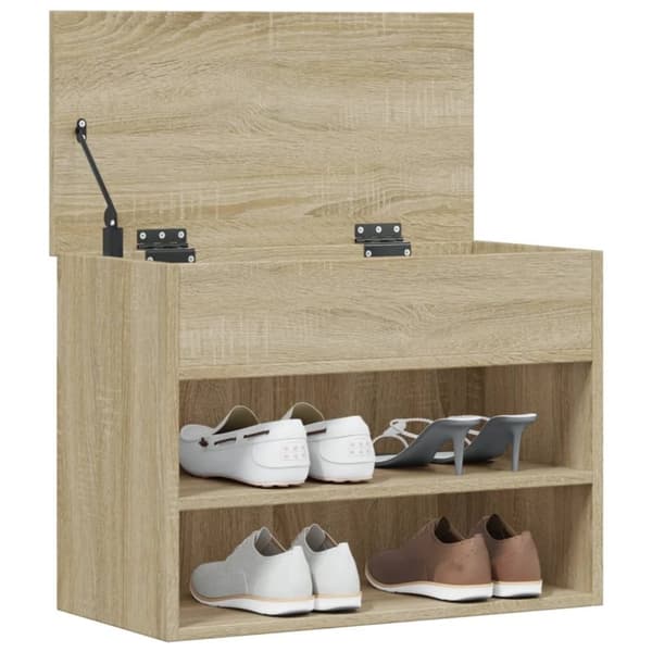 vidaXL Skobenk sonoma eik 60x30x45 cm konstruert tre