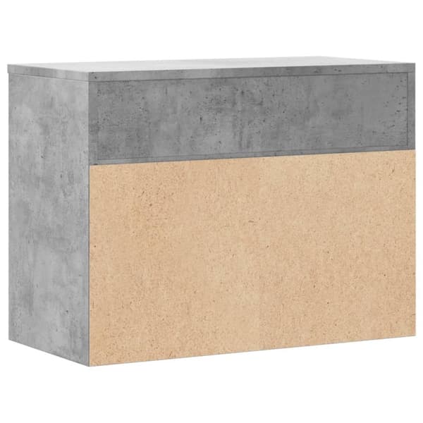 vidaXL Skobenk betonggrå 60x30x45 cm konstruert tre