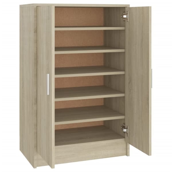 vidaXL Skoskåp sonoma-ek 60x35x92 cm konstruerat trä