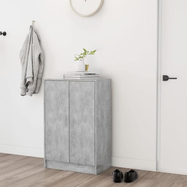 vidaXL Skoskåp betonggrå 60x35x92 cm konstruerat trä