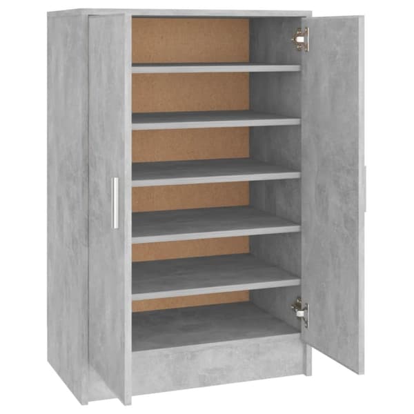 vidaXL Skoskåp betonggrå 60x35x92 cm konstruerat trä