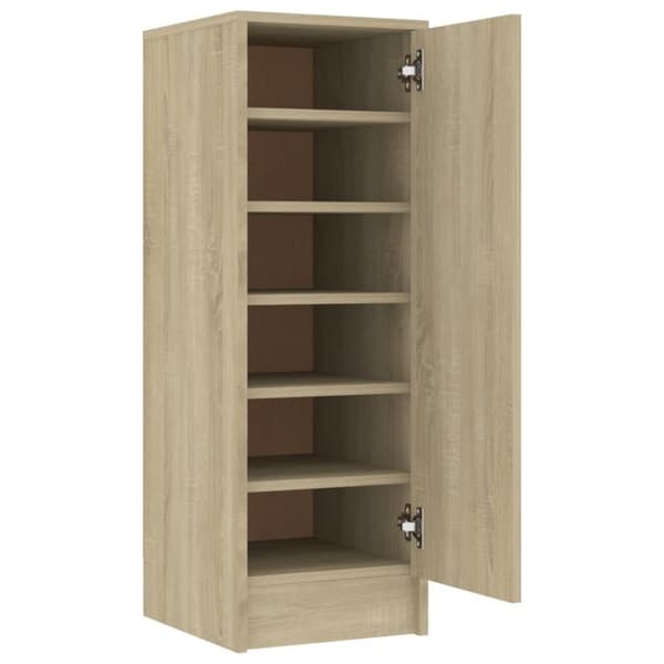 vidaXL skoskab 32x35x92 cm spånplade sonoma-eg