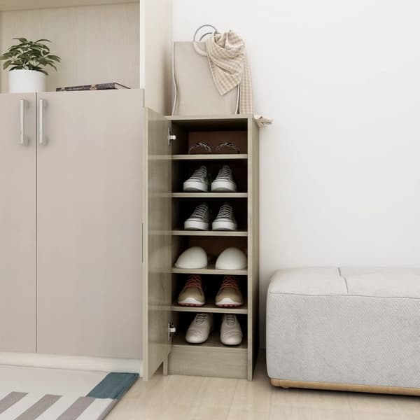 vidaXL Skoskap sonoma eik 32x35x92 cm sponplate