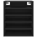 Miniatyrbilde 4 av 10: vidaXL Skoskap svart 60x35x70 cm sponplate