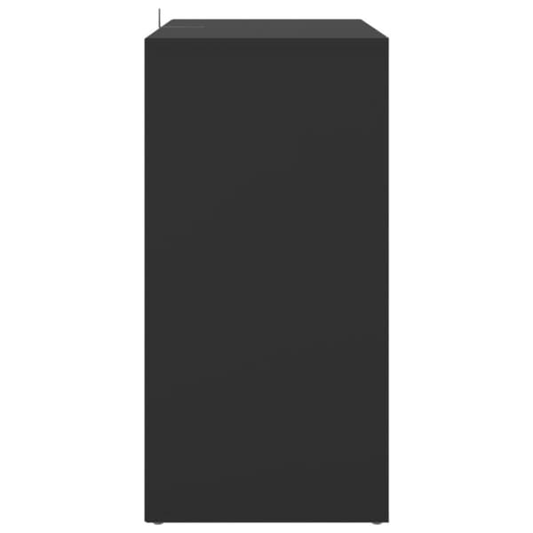 vidaXL Skoskap svart 60x35x70 cm sponplate