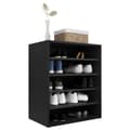 Miniatyrbilde 7 av 10: vidaXL Skoskap svart 60x35x70 cm sponplate