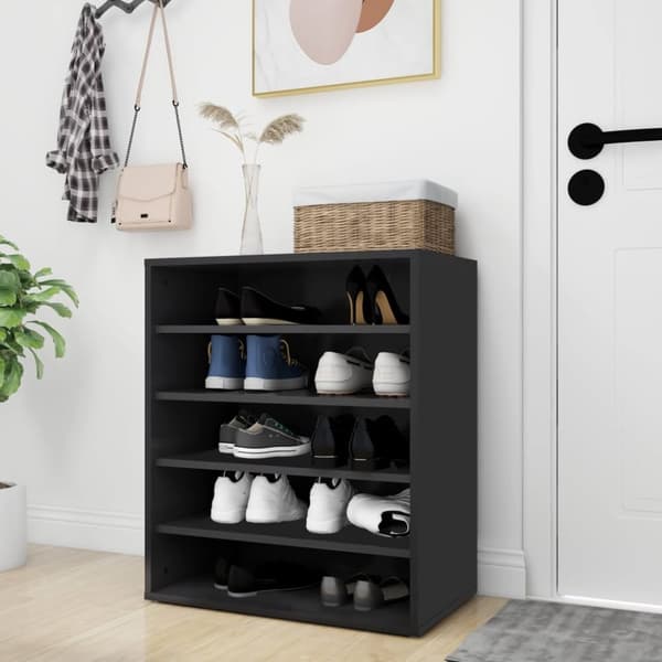 vidaXL skoreol 60x35x70 cm spånplade sort