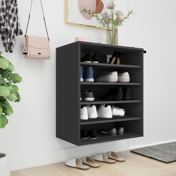 vidaXL skoreol 60x35x70 cm spånplade sort