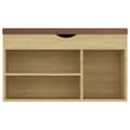 Miniatyrbillede 4 af 8: vidaXL skobænk med hynde 80x30x47 cm spånplade hvid og sonoma-eg
