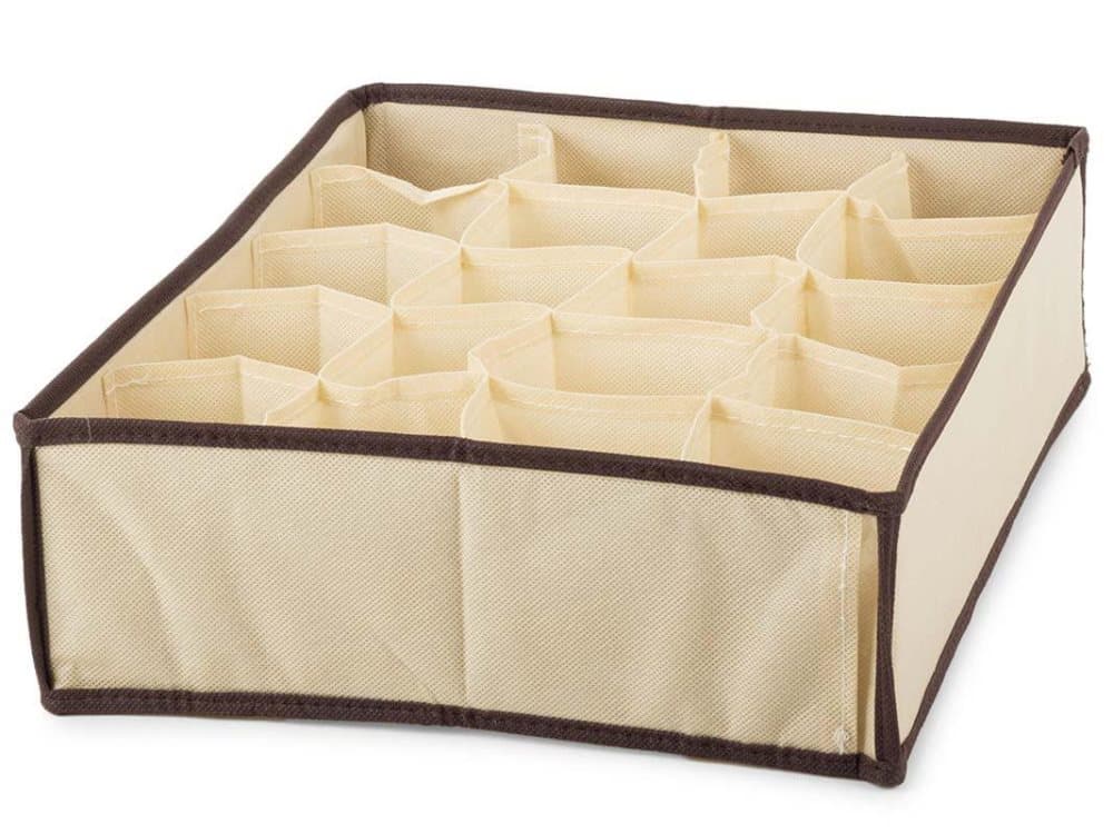 Förvaringslåda till garderob 20-fack 35x27x10cm - Beige