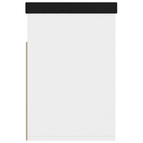 vidaXL Skobänk med dyna vit 80x30x47 cm spånskiva