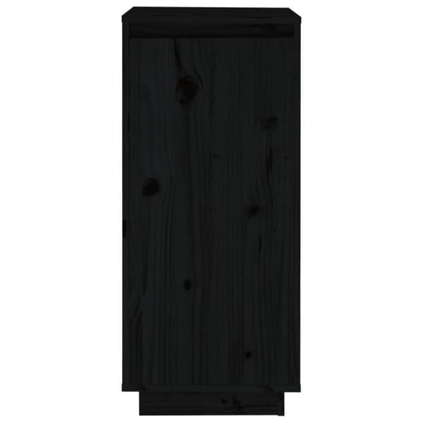 vidaXL Skoskap svart 35x35x80 cm heltre furu