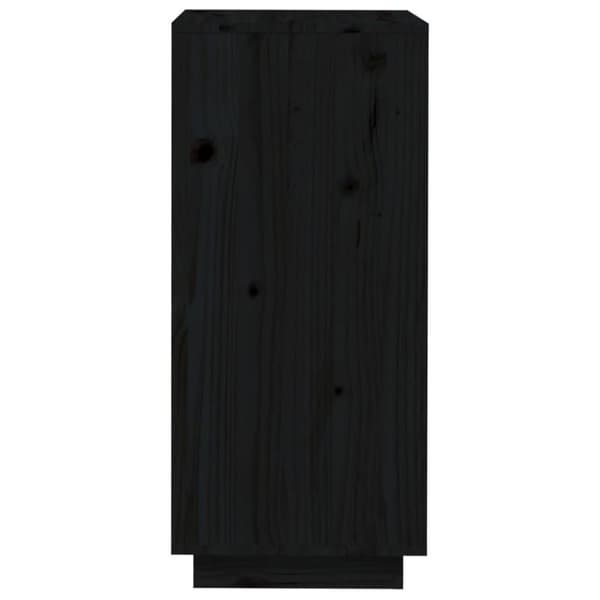 vidaXL Skoskap svart 35x35x80 cm heltre furu