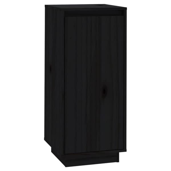 vidaXL Kenkäkaappi musta 35x35x80 cm täysi mänty