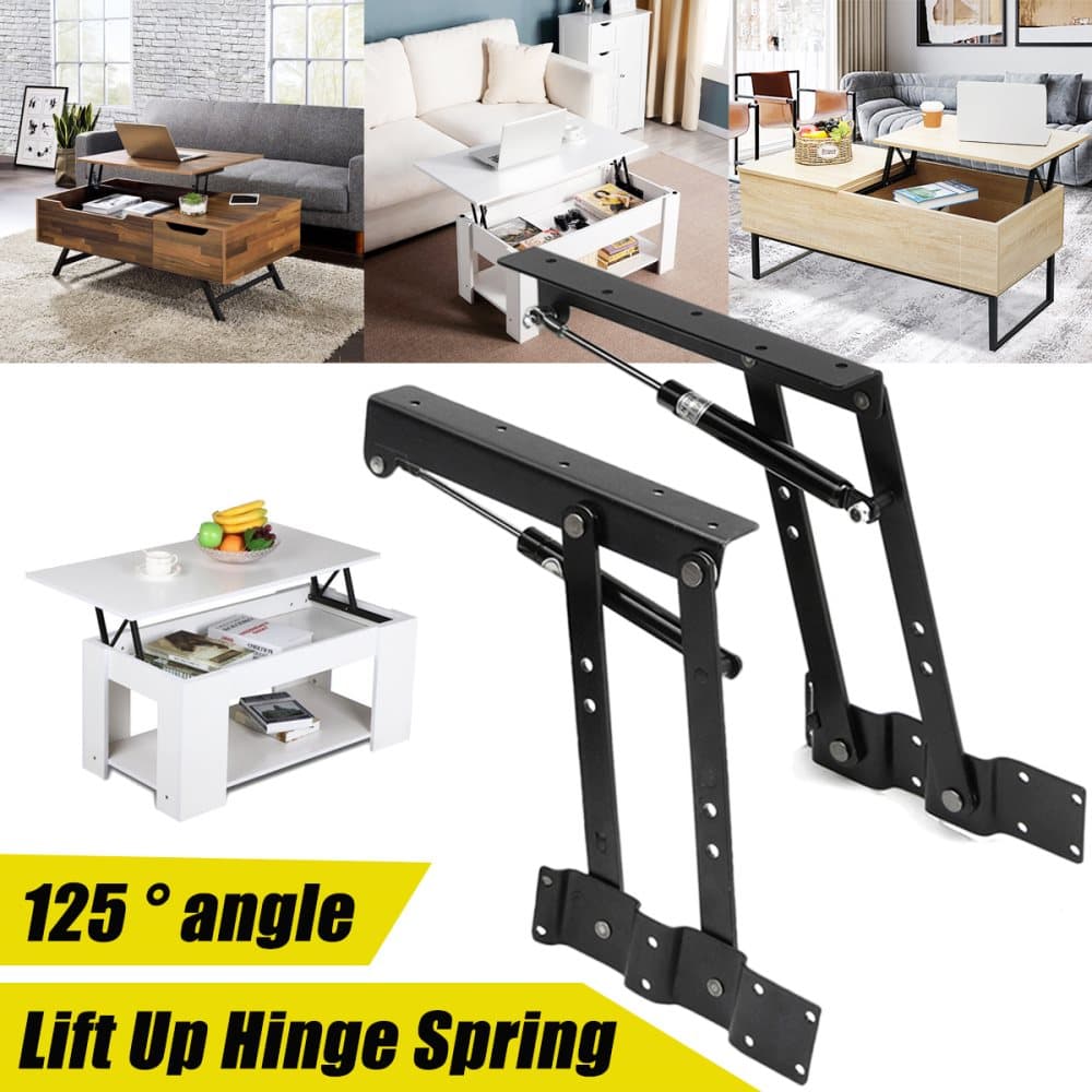 1 par Lift Up Top Soffbord Lyftram Mekanism Fjädergångjärn Hårdvara DIY