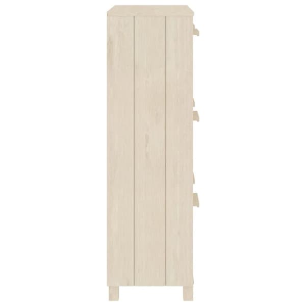 vidaXL Skoskåp HAMAR honungsbrun 59,5x35x117 cm massiv furu