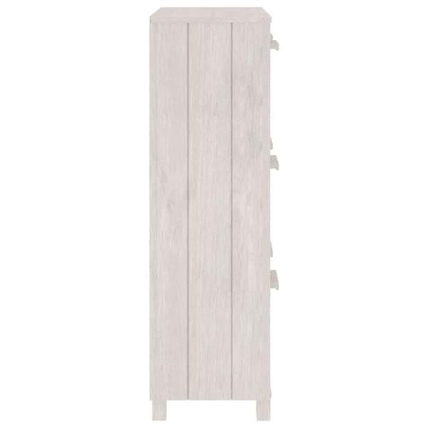 vidaXL skoskab HAMAR 59,5x35x117 cm massivt fyrretræ hvid