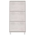 Miniatyrbilde 4 av 9: vidaXL Skoskap HAMAR hvit 59,5x35x117 cm heltre furu