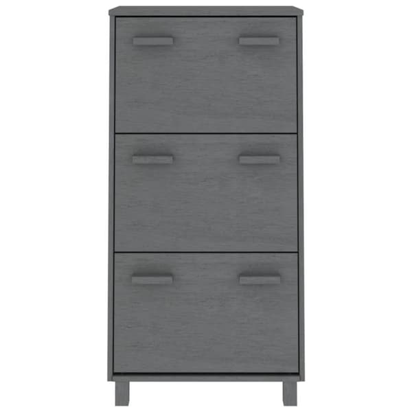 vidaXL Kenkäkaappi HAMAR tummanharmaa 59,5x35x117 cm täysi mänty
