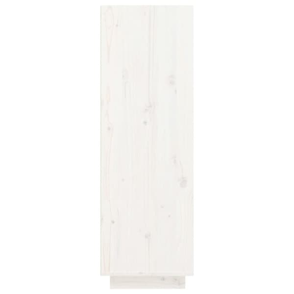 vidaXL Skohylle hvit 30x34x105 cm heltre furu