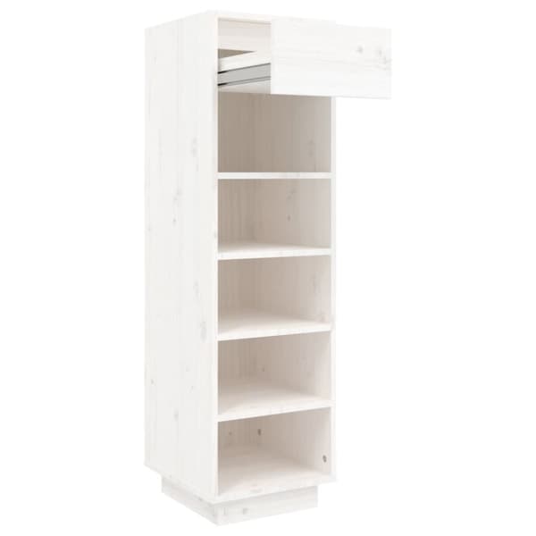 vidaXL Skohylle hvit 30x34x105 cm heltre furu