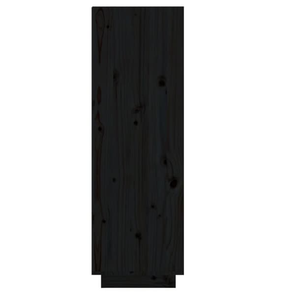 vidaXL Skoskåp svart 30x34x105 cm massiv furu