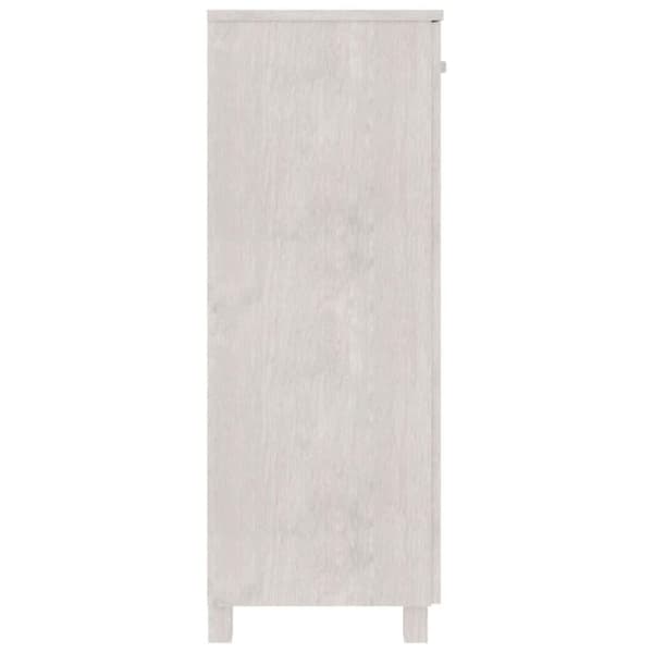 vidaXL skoskab HAMAR 85x40x108 cm massivt fyrretræ hvid