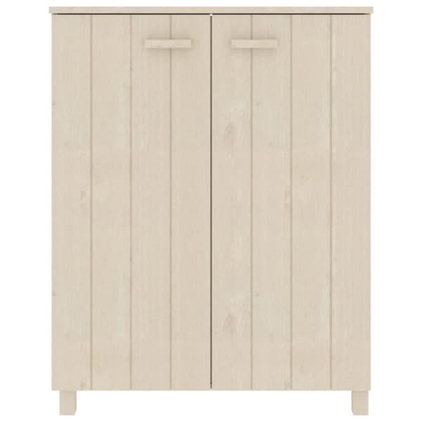 vidaXL skoskab HAMAR 85x40x108 cm massivt fyrretræ honningbrun