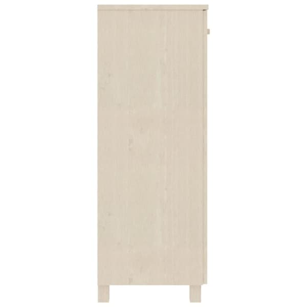 vidaXL skoskab HAMAR 85x40x108 cm massivt fyrretræ honningbrun