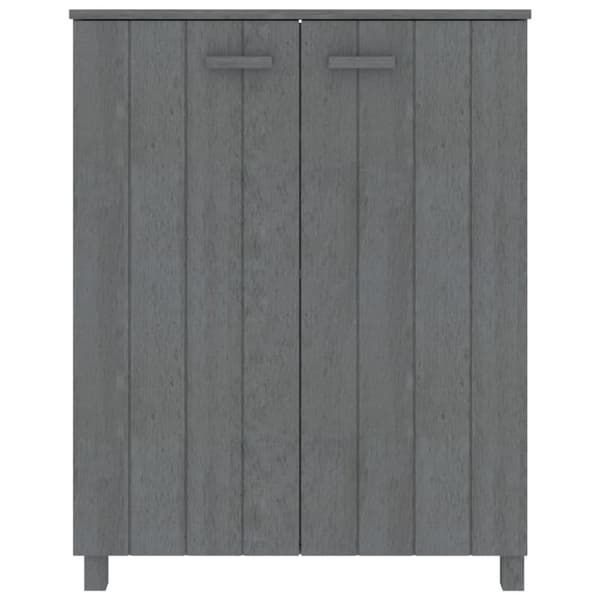 vidaXL Skoskap HAMAR mørkegrå 85x40x108 cm heltre furu