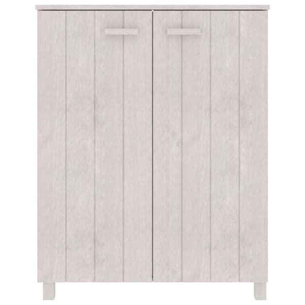 vidaXL Skoskap HAMAR hvit 85x40x108 cm heltre furu