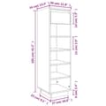 Miniatyrbilde 9 av 10: vidaXL Skohylle grå 30x34x105 cm heltre furu