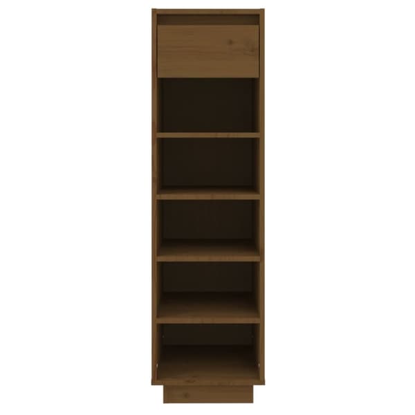 vidaXL skoreol 30x34x105 cm massivt fyrretræ gyldenbrun