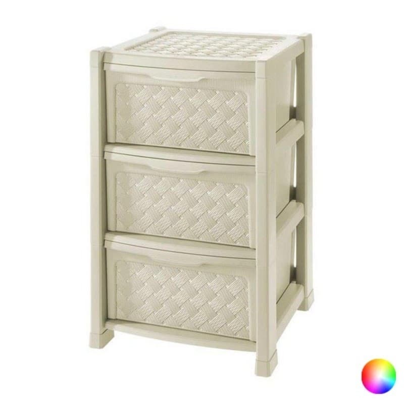 Byrå Tontarelli Plast 3 Lådor (38,5 x 39 x 63,5 cm)