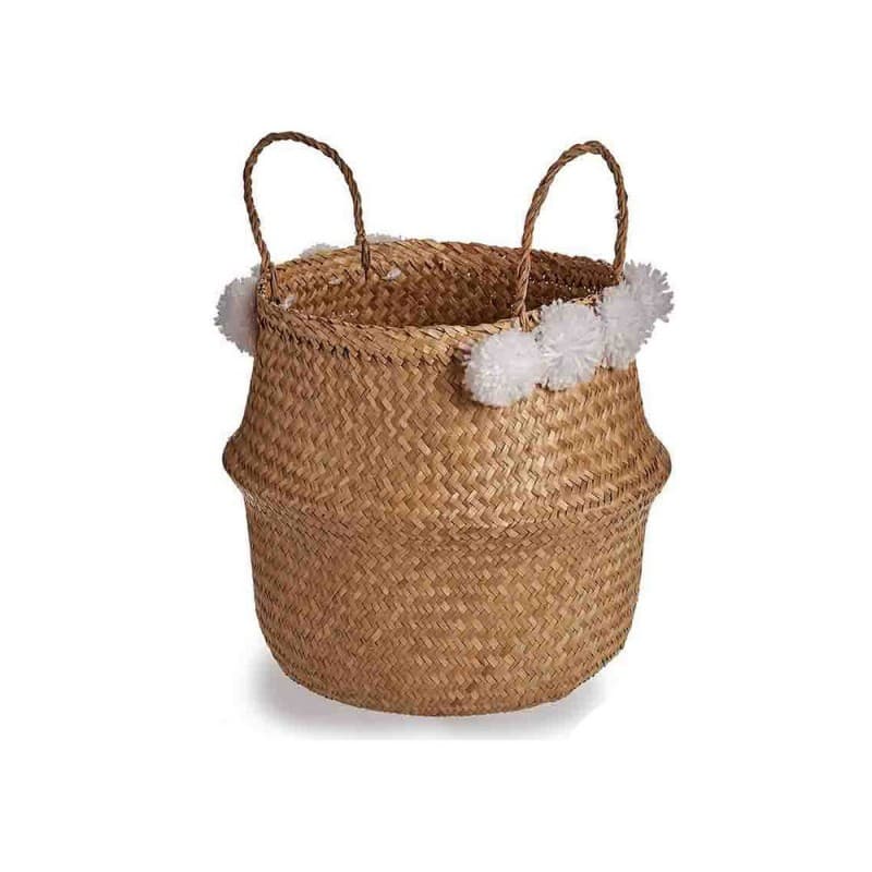 Korg Brun Tofs Naturliga fibrer (40 x 51 x 40 cm)