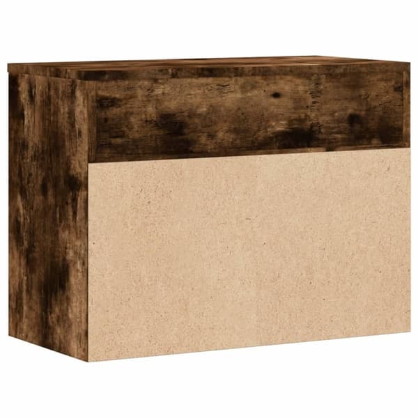 vidaXL skobænk 60x30x45 cm konstrueret træ røget egetræsfarve