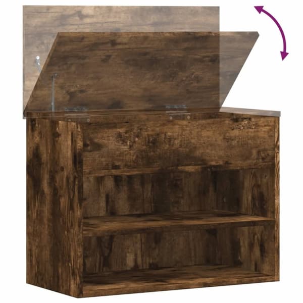 vidaXL Skobenk røkt eik 60x30x45 cm konstruert tre