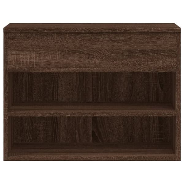 vidaXL skobænk 60x30x45 cm konstrueret træ brun egetræ