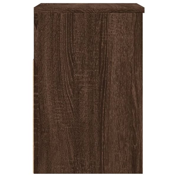 vidaXL skobænk 60x30x45 cm konstrueret træ brun egetræ