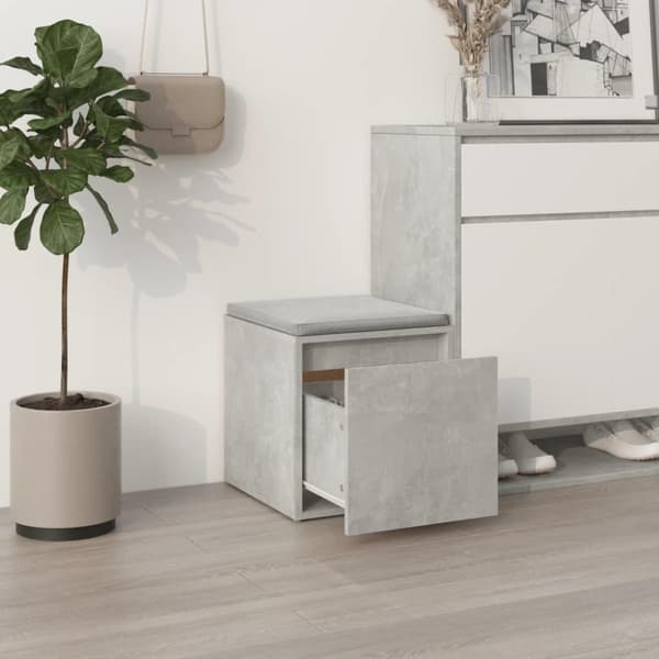 vidaXL Oppbevaringsskap betonggrå 40,5x40x40 cm konstruert tre