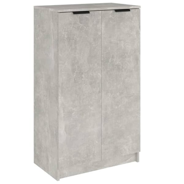 vidaXL Skoskap betonggrå 59x35x100 cm konstruert tre