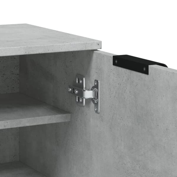 vidaXL Skoskap betonggrå 59x35x100 cm konstruert tre